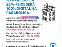 A TV Globo agora é 100% digital na Parabólica